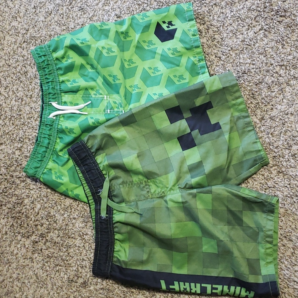 Boys minecraft swim trunks